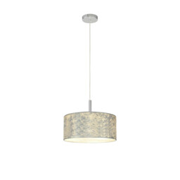 Baymont Polished Chrome 3 Light E27 Single Pendant With 40cm x 18cm Silver Leaf Shade - thumbnail 5