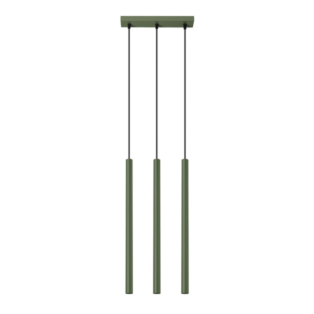 Pastelo Modern Bar Pendant 3 Light Olive Green - image 1