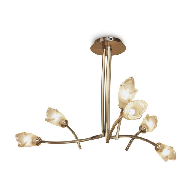Pietra Pendant 3 Arm 6 Light G9, Antique Brass - image 1