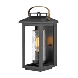 Hinkley Atwater Outdoor Wall Lantern Black, IP44 - thumbnail 1
