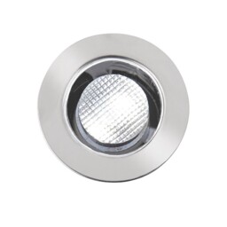 Ikon Round Outdoor Integrated LED 30Mm Kit IP67 0.15W Polished Stainless Steel & Clear Pc - thumbnail 2