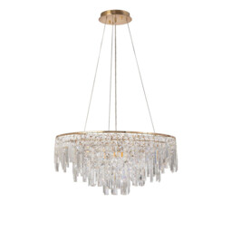 Maddison Pendant Round 8 Light G9 French Gold/Crystal - thumbnail 3