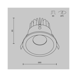 Zoom Outdoor Recessed Downlight White 4000K 1040lm IP65 - thumbnail 2