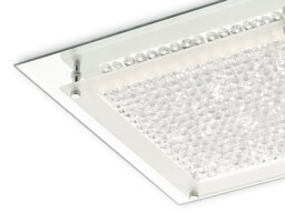 Gina LED Flush Ceiling Light, 360mm Square, 18W 1440lm 4000K Polished Chrome, Crystal - thumbnail 5