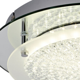 Gino Flush Ceiling, 360mm Round, 18W 1700 lm LED 4000K Polished Silver - thumbnail 5