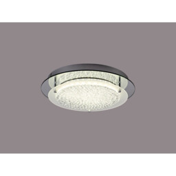 Gino Flush Ceiling, 360mm Round, 18W 1700 lm LED 4000K Polished Silver - thumbnail 2