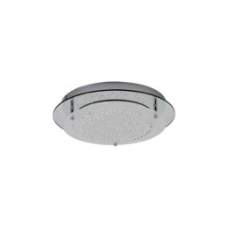 Gino Flush Ceiling, 360mm Round, 18W 1700 lm LED 4000K Polished Silver - thumbnail 3