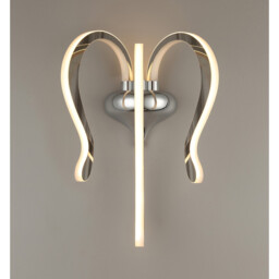 Versailles Wall LED Light 33W, 1477lm, 3000K Polished Chrome/White Acrylic, 3yrs Warranty - thumbnail 2
