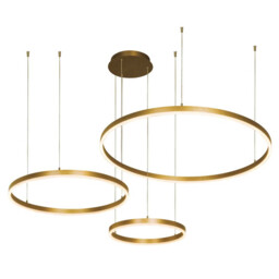 Latsia 40-60-80cm Pendant Ceiling Light Gold Matt LED 3000K 126W - thumbnail 1
