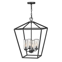 Hinkley Alford Place Outdoor Pendant Ceiling Light Museum Black, IP44