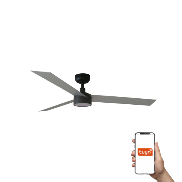 Cruiser Medium 132cm LED Smart Ceiling Fan Black, Aluminium Blades - image 1
