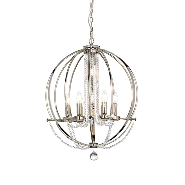 Cassie 7 Light Chandelier Polished Nickel - image 1