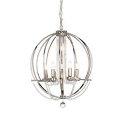 Cassie 7 Light Chandelier Polished Nickel