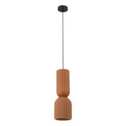 Arcadia Slim Pendant Ceiling Light Terracotta-Sandy Black 1xE27 LED