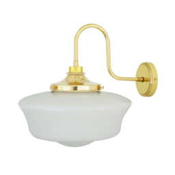 Anath Bathroom Swan Neck Wall Light, Polished Brass, IP44
