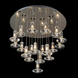 Troy Pendant Round 19 Light G4 Polished Chrome/Crystal, NOT LED/CFL Compatible - thumbnail 2