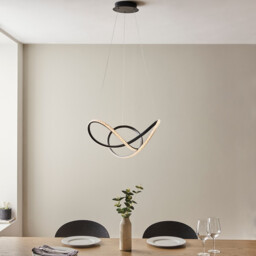 Francisca Integrated LED Pendant Ceiling Light Textured Black, Clear Faceted Acrylic, 1x Integrated LED - thumbnail 3