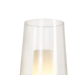 Nora Wall Lamp, 1 Light E27, White/Wood/Clear Glass With Frosted Inner - thumbnail 5