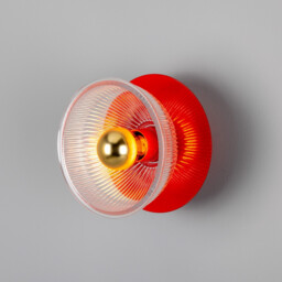Eclipse Coloured Wall Light, Red - thumbnail 1