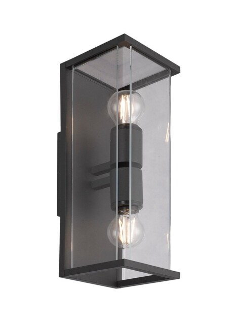 Meribel Wall Lamp, 2 x E27, IP54, Graphite - image 1