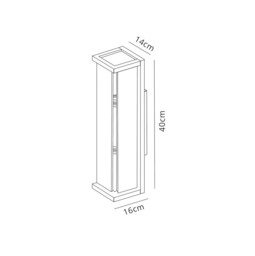 Meribel Wall Lamp, 2 x E27, IP54, Graphite - thumbnail 2