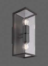 Meribel Wall Lamp, 2 x E27, IP54, Graphite - thumbnail 3