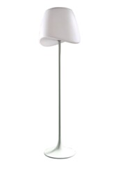 Cool Floor Lamp 2 Light E27 Foot Switch Indoor, Matt White, Opal White