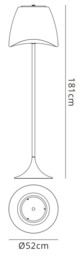 Cool Floor Lamp 2 Light E27 Foot Switch Indoor, Matt White, Opal White - thumbnail 2