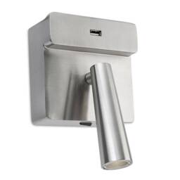 Gamma LED Wall Reading USB Light Satin Nickel 175lm 2700K - Special Offer - thumbnail 1