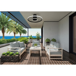 Soho 45W LED Dimmable Ceiling Light With Built-In 30W DC Fan, 2700-5000K Remote & APP Control, 3150lm, Black, 5yrs Warranty - thumbnail 3