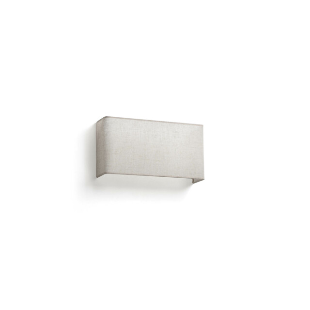 Otton Rectangle Horizontal Linen Wall Lamp 2L - image 1