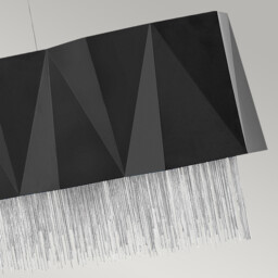 Zuma 6 Light Pendant, Satin Black, Silver, E27 - thumbnail 3