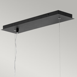 Zuma 6 Light Pendant, Satin Black, Silver, E27 - thumbnail 5