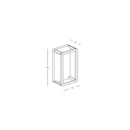 Zambelis 12cm Outdoor Modern Wall Lamp Graphite LED 3000K IP65 - thumbnail 2