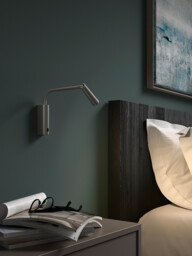 Gamma Extend LED Reading Light Adjustable Arm Satin Nickel IP20 2.1W 2700K - Special Offer - thumbnail 2