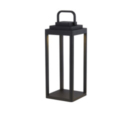 Portobello Portable Table Lamp, Black Metal, IP54 - thumbnail 1