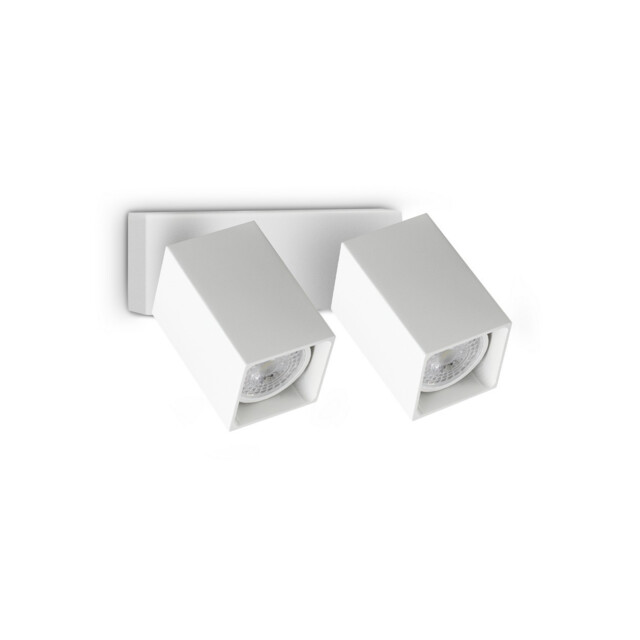 Dynamite Square Twin Ceiling Spotlight White 2x GU10 - image 1
