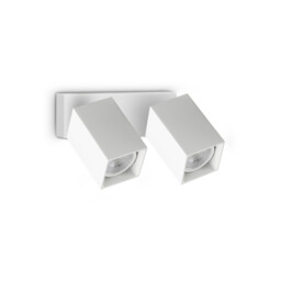 Dynamite Square Twin Ceiling Spotlight White 2x GU10 - thumbnail 1