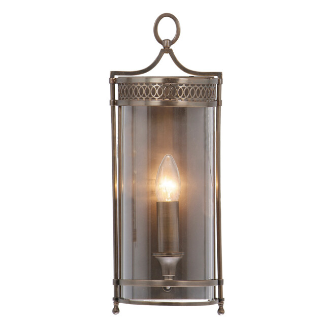 Guildhall 1 Light Indoor Candle Wall Light Dark Bronze, E14 - image 1
