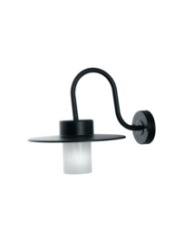 YORK Outdoor Dome Wall Light Black, IP44 39.5x30x31.5cm - thumbnail 1