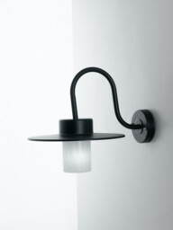 YORK Outdoor Dome Wall Light Black, IP44 39.5x30x31.5cm - thumbnail 2