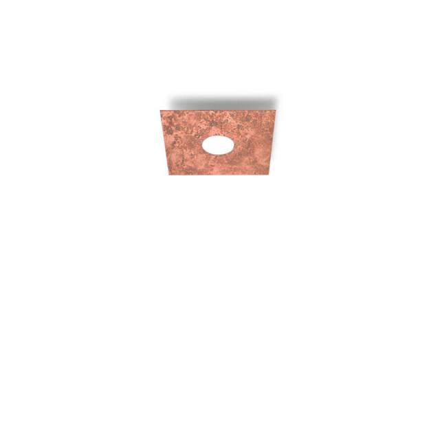 Square Lifestyle Metal Surface Mounted Ceiling Light - Vintage Copper Finish, 1x GX53 - image 1