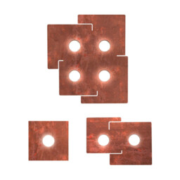 Square Lifestyle Metal Surface Mounted Ceiling Light - Vintage Copper Finish, 1x GX53 - thumbnail 2