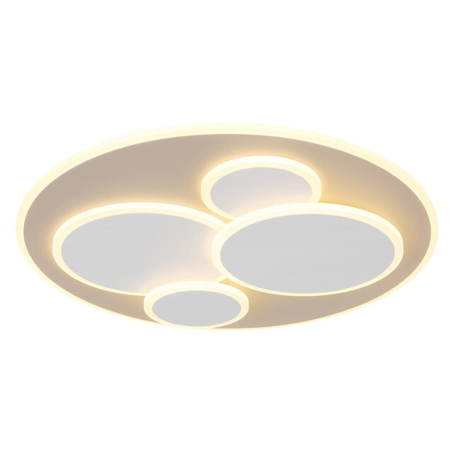 Monty Semi Flush Ceiling Light Matt White LED 3000K - image 1