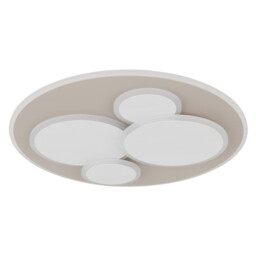 Monty Semi Flush Ceiling Light Matt White LED 3000K - thumbnail 3