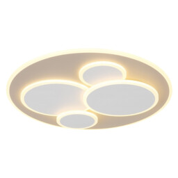 Monty Semi Flush Ceiling Light Matt White LED 3000K - thumbnail 1