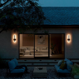Kichler Nocar Medium LED Outdoor Modern Wall Lamp Contemporary Textured Black 3000K IP44 - thumbnail 2