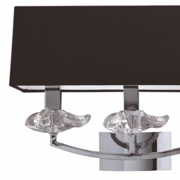Akira Wall Lamp Switched 3 Light E14, Polished Chrome with Black Shade - thumbnail 3