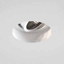 Trimless Round Adjustable Fire-Rated Downlight Matt White, GU10 - thumbnail 1