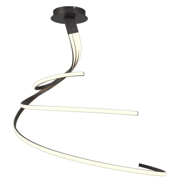 Nur XL Semi Flush Ceiling 80W LED 2800K, 6200lm, Frosted Acrylic, Brown Oxide - image 1